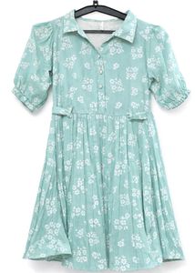 Charming Floral Print Dress for Girls