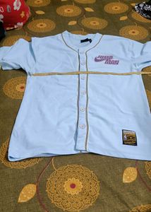 Light Blue Baseball Style Shirt