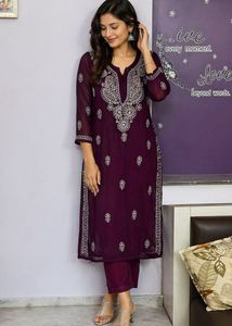 Chikan Kurta with inner never worn