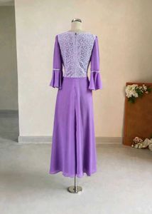 Elegant Purple Lace Gown