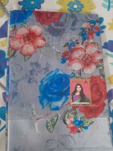 Beautiful Floral Print Saree