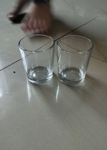 Set of Two Glass Shot Glasses