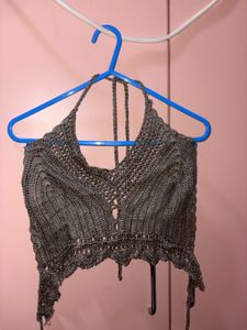 Backless Crochet Crop Top