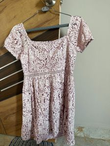 Elegant Lace Puff Sleeve Dress