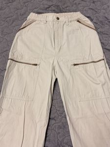 Cream Cargo Pants