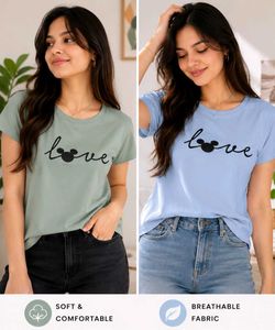 Cute Mickey Love T-Shirt Set of 2