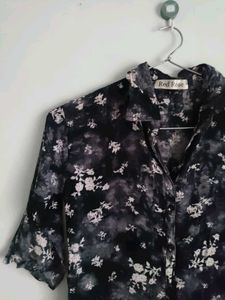 Chic Floral Button-Up Shirt