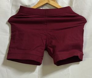 Maroon Casual Shorts