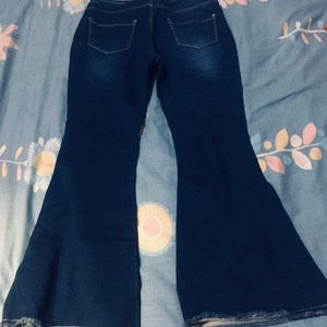 Flared Dark Wash Denim Jeans
