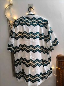 Zudio XXL Men's Chevron Print Short Sleeve Shirt