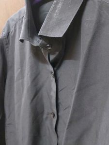 Women's Black Collared Formal Shirt