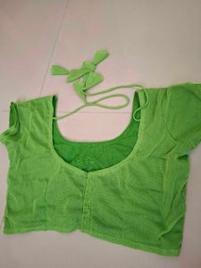 Bright Green Net Blouse