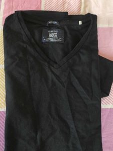 Basics Black V-Neck T-Shirt