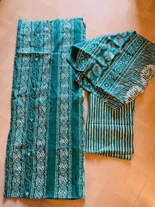 Turquoise Green Kurta Set With Dupptta