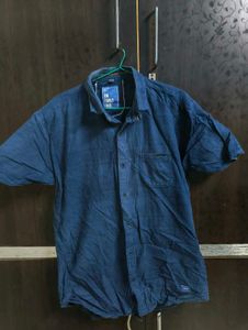 Men's Blue Short Sleeve Shirt