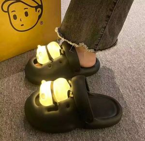 Panda LED Slippers - Florecent Green