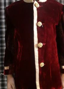 Velvet Embellished Nehru Jacket