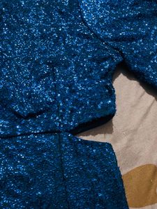 Sparkling Navy Blue Sequin Dress