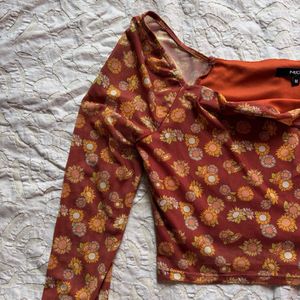 Westside Off-Shoulder Floral Print Top