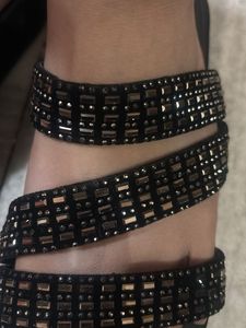Sparkly Black Sandals