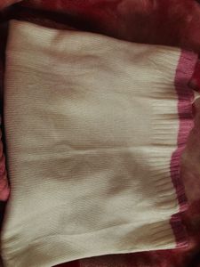 Soft White And Pink Colour Off Shoulder Top