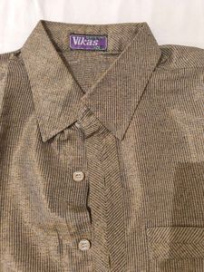 Classic Men's Shirt - Shinny Brown colour