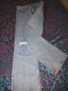 Ripped Wide Leg Jeans