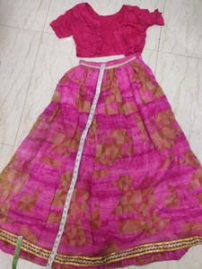 Vibrant Pink Ethnic Lehenga Choli Set