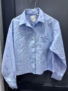 Uniqlo blue Oxford Boxy Stripe Shirt