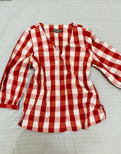 Red & White Checkered Top