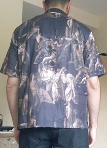 Art Print Button-Down Shirt 40 -42