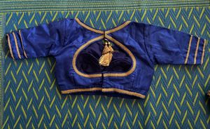 Royal Blue Silk Blouse