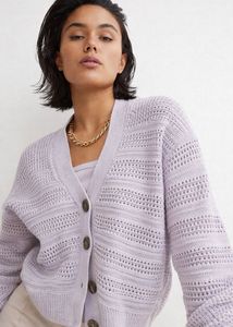 Lavender Knit Button-Down Cardigan🦋🌸