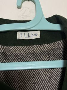 ELLE Soft Wool Stylish Green Coat