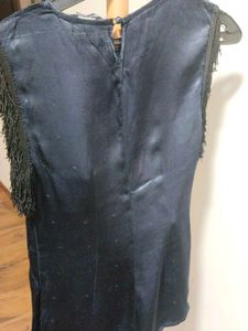 Buy one Get 1(same price) Navy Blue Lace Trim Top