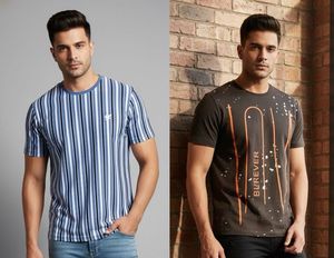 Men's Stylish T-Shirts - Pack of 2