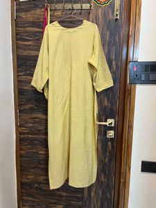 Hand Embroidered Yellow Kurta
