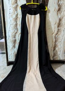 Elegant Black and Beige Maxi Dress🎀✨