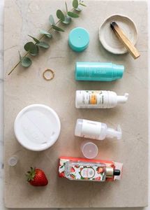 Assorted Skincare Products empty bottles
