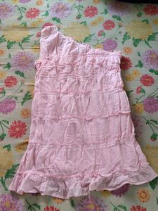 Chic Pink One-Shoulder Party Dress