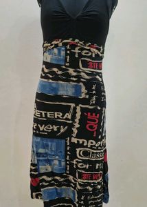 Unique Graphic Print Dress
