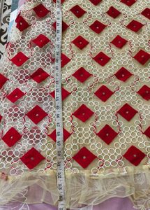 😍😍 Cream &amp; Red Ethnic Gown😍😍