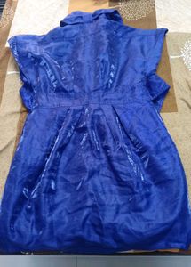 Chic Royal Blue Jacket with Belt