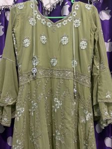 Elegant Olive Green Kurta with Dupatta