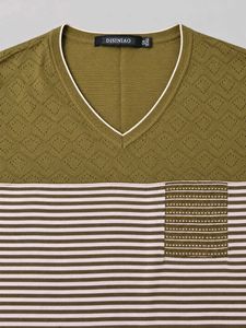 Striped V-Neck T-Shirt