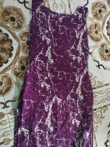 Purple Marble Print Dress