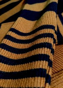 Brown Striped Knit Sweater dress