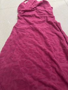 Hot Pink Textured Mini Dress