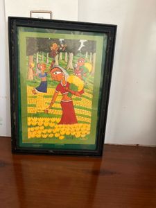 Framed Indian Folk Art Painting