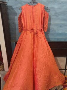 Beautiful Orange Embroidered gown